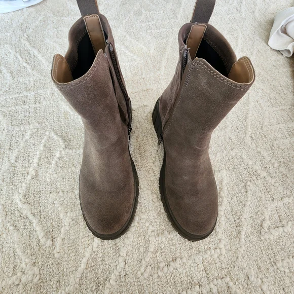 Women Boots. BlondoWaterproof Leather Bootie - Dark Taupe/combat Boots Brown - Picture 7 of 7